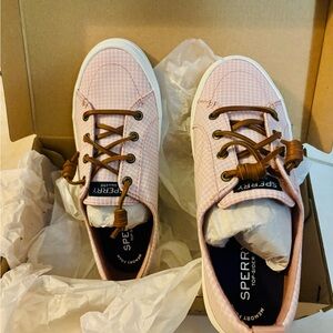 Sperry Women's Gingham Pink Sneakers